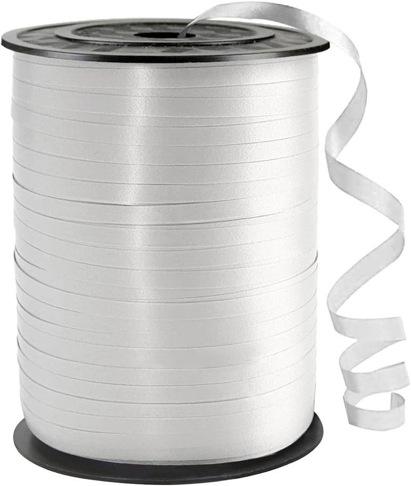 WFAUIBR 500 Yard Premium White Curling Ribbon for Gift Wrapping, Balloon Ribbon,Party Birthday Wedding Decoration,Art Crafts,Florist Flowe ﻿ - Image 1